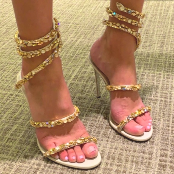 Rene Caovilla Shoes - BRAND NEW NEVER WORN• Rene Caovilla Jeweled Sandals